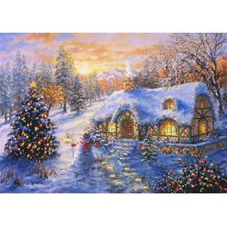 Bluebird Puzzle (70065) - Nicky Boehme: "Christmas Cottage" - 2000 pieces puzzle