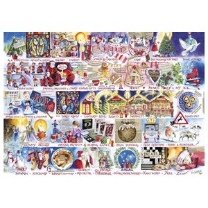 Gibsons (G7104) - "Christmas Alphabet" - 1000 pieces puzzle