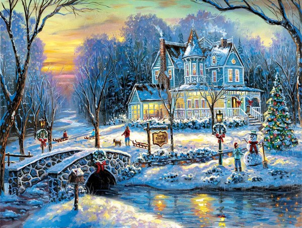 SunsOut (60765) - "A White Christmas" - 300 pieces puzzle