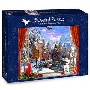 Bluebird Puzzle (70190) - Dominic Davison: "Christmas Mountain View" - 1500 pieces puzzle