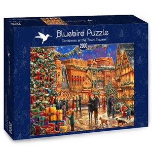 Bluebird Puzzle (70057) - Chuck Pinson: "Christmas at the Town Square" - 2000 pieces puzzle