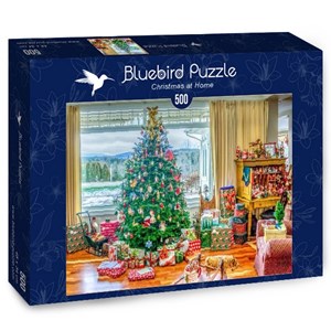 Bluebird Puzzle (70019) - "Christmas at Home" - 500 pieces puzzle