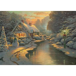 Schmidt Spiele (59492) - Thomas Kinkade: "On Christmas Eve" - 1000 pieces puzzle