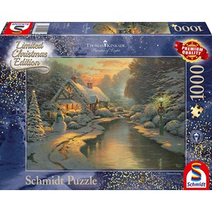 Schmidt Spiele (59492) - Thomas Kinkade: "On Christmas Eve" - 1000 pieces puzzle