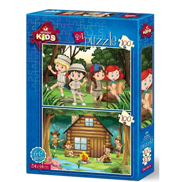 Art Puzzle (4519) - "The Scout Camp" - 100 pieces puzzle