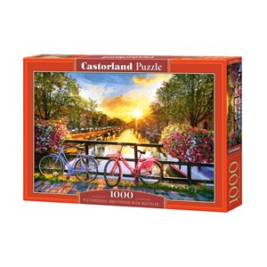 Castorland (C-104536) - "Picturesque Amsterdam With Bicycles" - 1000 pieces puzzle
