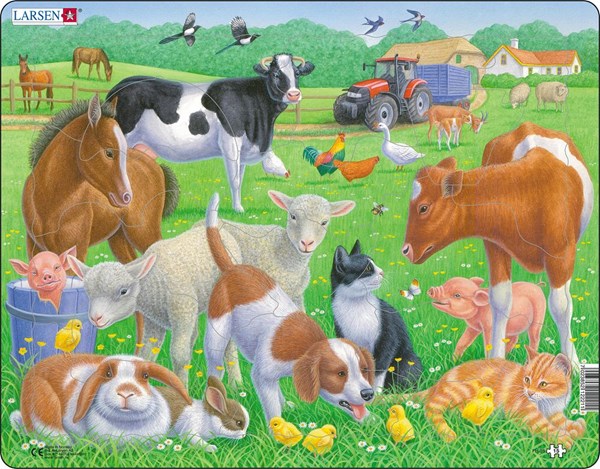 Larsen (FH35) - "Pets and Farm Animals" - 15 pieces puzzle