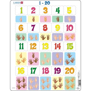 Larsen (AR18) - "Numbers from 1 to 20" - 20 pieces puzzle