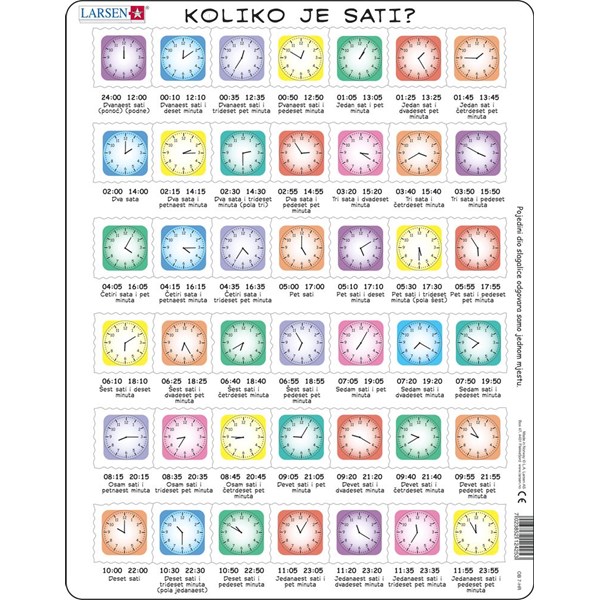 Larsen (OB7-HR) - "Learn the Clock" - 42 pieces puzzle