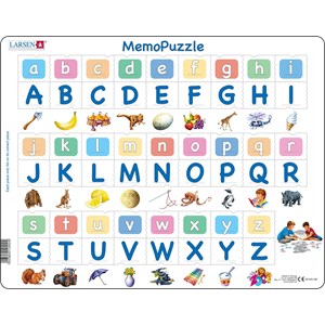Larsen (GP426-GB) - "The Alphabet with 26 Upper and Lower Case Letters" - 52 pieces puzzle
