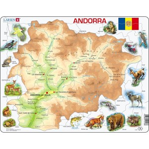 Larsen (A26-CT) - "Andorra Physical Map - CT" - 54 pieces puzzle