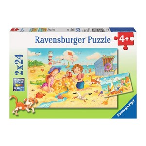 Ravensburger (08880) - "Children at the Beach" - 24 pieces puzzle