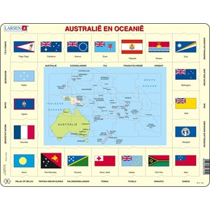 Larsen (KL5-NL) - "Australia and Oceania - NL" - 35 pieces puzzle