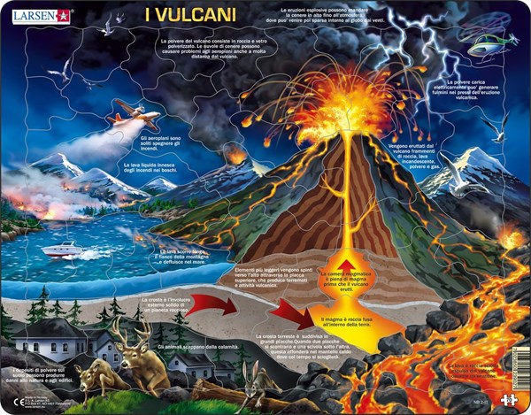 Larsen (NB2-IT) - "Volcanos - IT" - 70 pieces puzzle