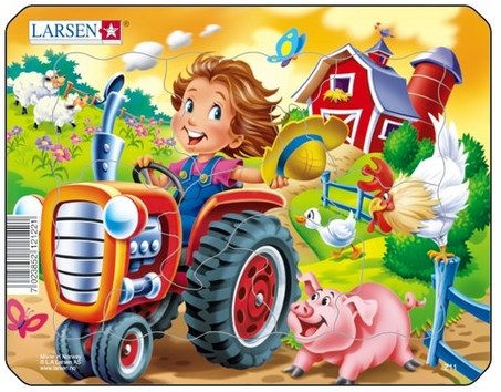 Larsen (Z11-2) - "Farmkids" - 9 pieces puzzle