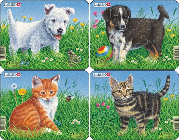 Larsen (M13) - "Cats and Dogs" - 6 pieces puzzle