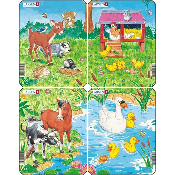 Larsen (M1) - "Cute Animals" - 10 pieces puzzle