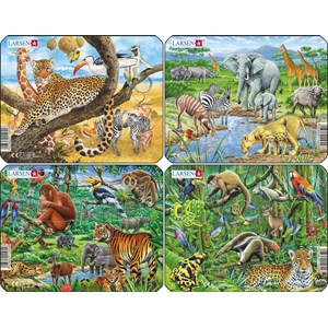 Larsen (Z8) - "Exotic animals" - 11 pieces puzzle