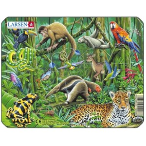 Larsen (Z8-3) - "Exotic animals" - 11 pieces puzzle