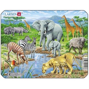 Larsen (Z8-1) - "Exotic Animals" - 11 pieces puzzle