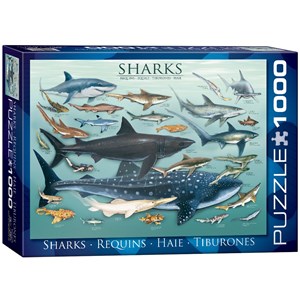Eurographics (6000-0079) - "Sharks" - 1000 pieces puzzle