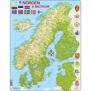 Larsen (K3) - "The Nordics and the Baltics" - 75 pieces puzzle