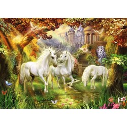 Ravensburger (15992) - "Unicorns in the Forest" - 1000 pieces puzzle