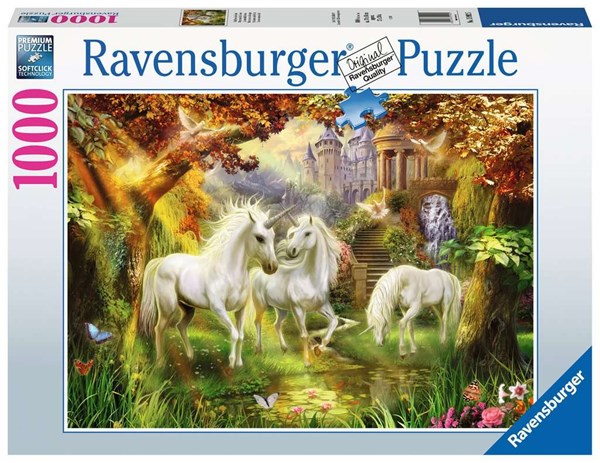 Ravensburger (15992) - "Unicorns in the Forest" - 1000 pieces puzzle