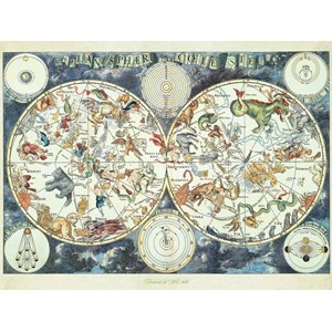 Ravensburger (16003) - "World Map of Fantastic Beasts" - 1500 pieces puzzle