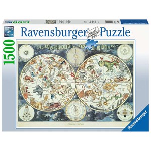 Ravensburger (16003) - "World Map of Fantastic Beasts" - 1500 pieces puzzle