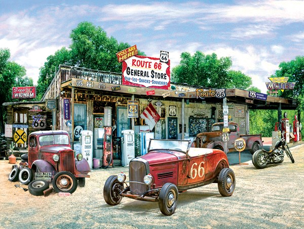 SunsOut (37179) - Greg Giordano: "Route 66 General Store" - 300 pieces puzzle