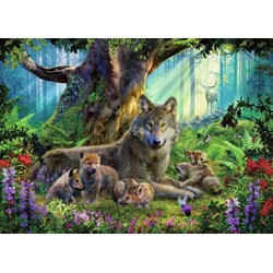 Ravensburger (15987) - "Wolves in the Forest" - 1000 pieces puzzle
