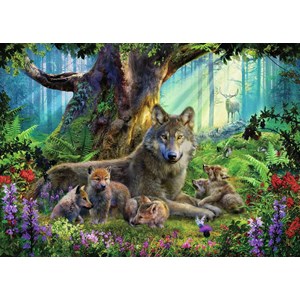 Ravensburger (15987) - "Wolves in the Forest" - 1000 pieces puzzle
