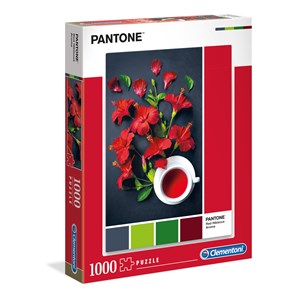 Clementoni (39494) - "Red Hibiscus Aroma" - 1000 pieces puzzle