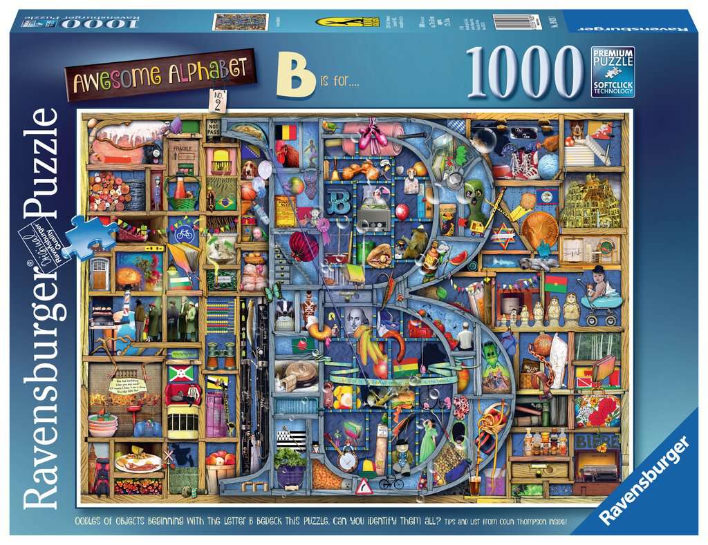 Awesome Alphabet a 1000pc Jigsaw Puzzle Ravensburger Colin Thompson