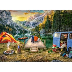 Ravensburger (16177) - "Calm Campsite" - 1000 pieces puzzle