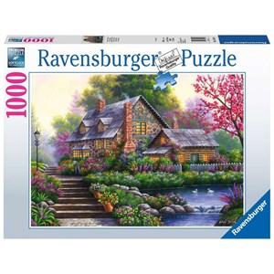 Ravensburger (15184) - "Romantic Cottage" - 1000 pieces puzzle