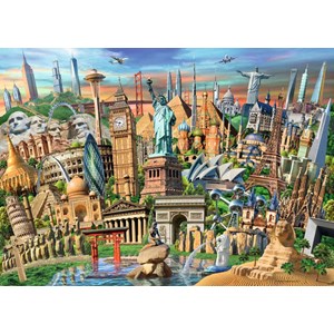 Ravensburger (19890) - "World Landmarks" - 1000 pieces puzzle