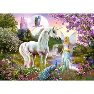 Schmidt Spiele (58951) - "Fairy and Unicorn" - 2000 pieces puzzle