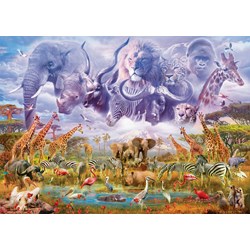 Schmidt Spiele (58356) - "Animals at the Waterhole" - 1000 pieces puzzle