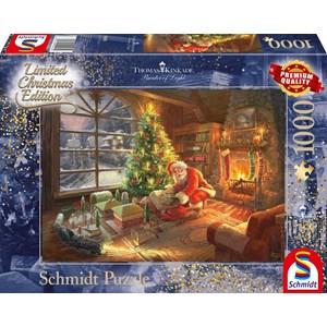 Schmidt Spiele (59495) - Thomas Kinkade: "Santa's Special Delivery" - 1000 pieces puzzle