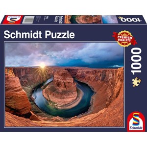 Schmidt Spiele (58952) - "Glen Canyon, Horseshoe Bend" - 1000 pieces puzzle