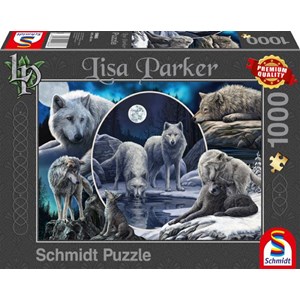 Schmidt Spiele (59666) - Lisa Parker: "Magnificent Wolves" - 1000 pieces puzzle