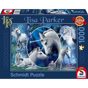Schmidt Spiele (59668) - Lisa Parker: "Charming Unicorns" - 1000 pieces puzzle