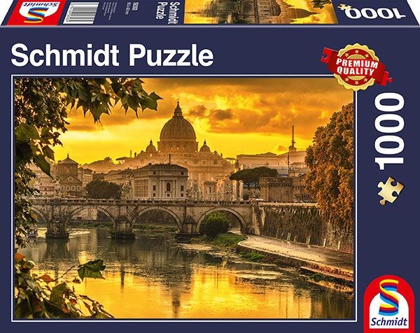 Schmidt Spiele (58393) - "Golden Light over Rome" - 1000 pieces puzzle