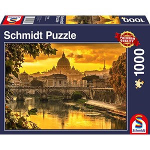 Schmidt Spiele (58393) - "Golden Light over Rome" - 1000 pieces puzzle