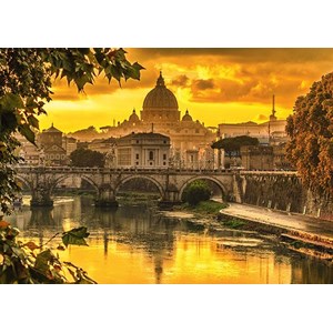 Schmidt Spiele (58393) - "Golden Light over Rome" - 1000 pieces puzzle
