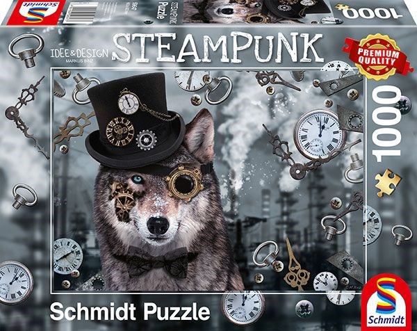 Schmidt Spiele (59647) - Markus Binz: "Steampunk Wolf" - 1000 pieces puzzle
