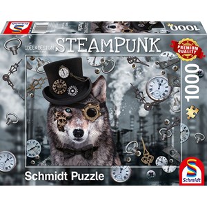Schmidt Spiele (59647) - Markus Binz: "Steampunk Wolf" - 1000 pieces puzzle