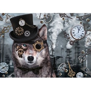 Schmidt Spiele (59647) - Markus Binz: "Steampunk Wolf" - 1000 pieces puzzle